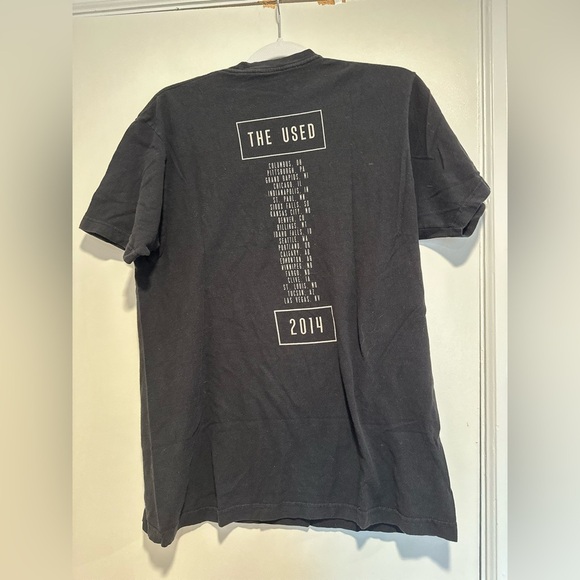 The Used Punk Rock Band 2014 Black Graphic Tour Date T-shirt. Imaginary Enemy. - Picture 2 of 7